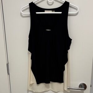 Ramy Brook Silk Sleeveless Black and White Top